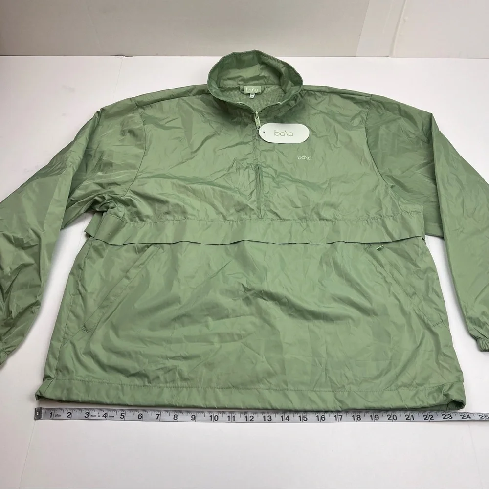 Bala Green Windbreaker Lightweight Jacket Half-Zip Anorak Womens Size L / XL NEW